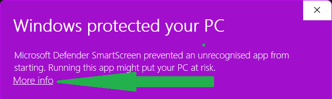 Windows protected your PC
