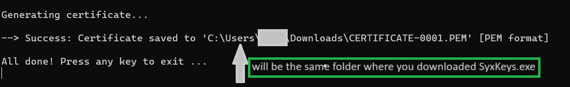 File will be saved in same folder as download