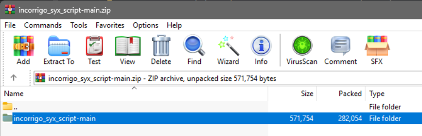 Go into the main folder first