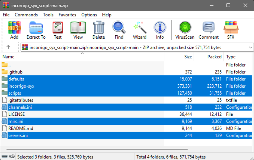 Extracting from the repository